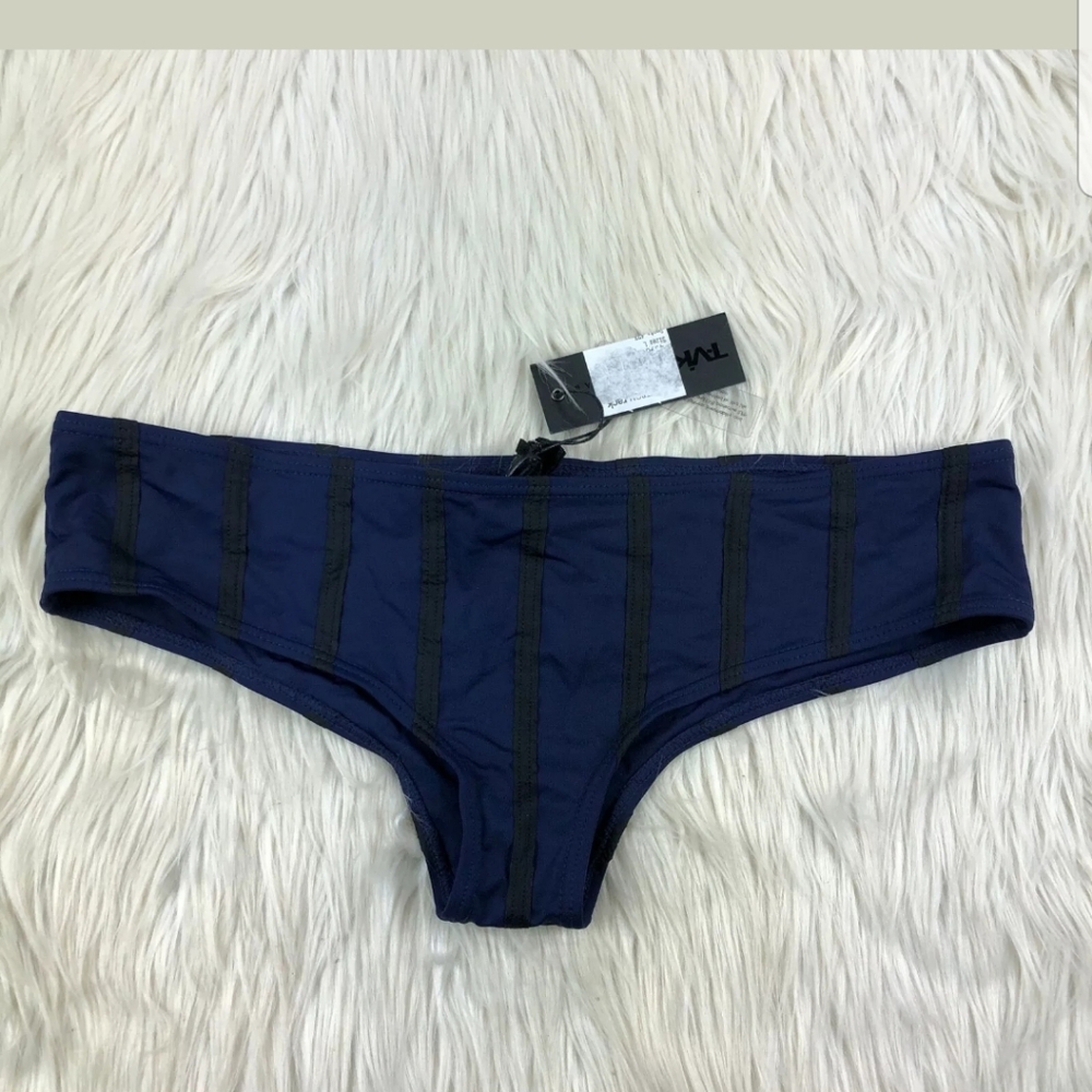 NWT TVK Tavik Swimwear Women's L Navy Black Stripe
